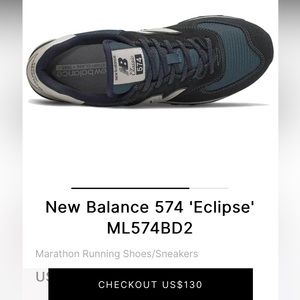 Men’s Balance 574 BD2 unworn, new without box size 11.5